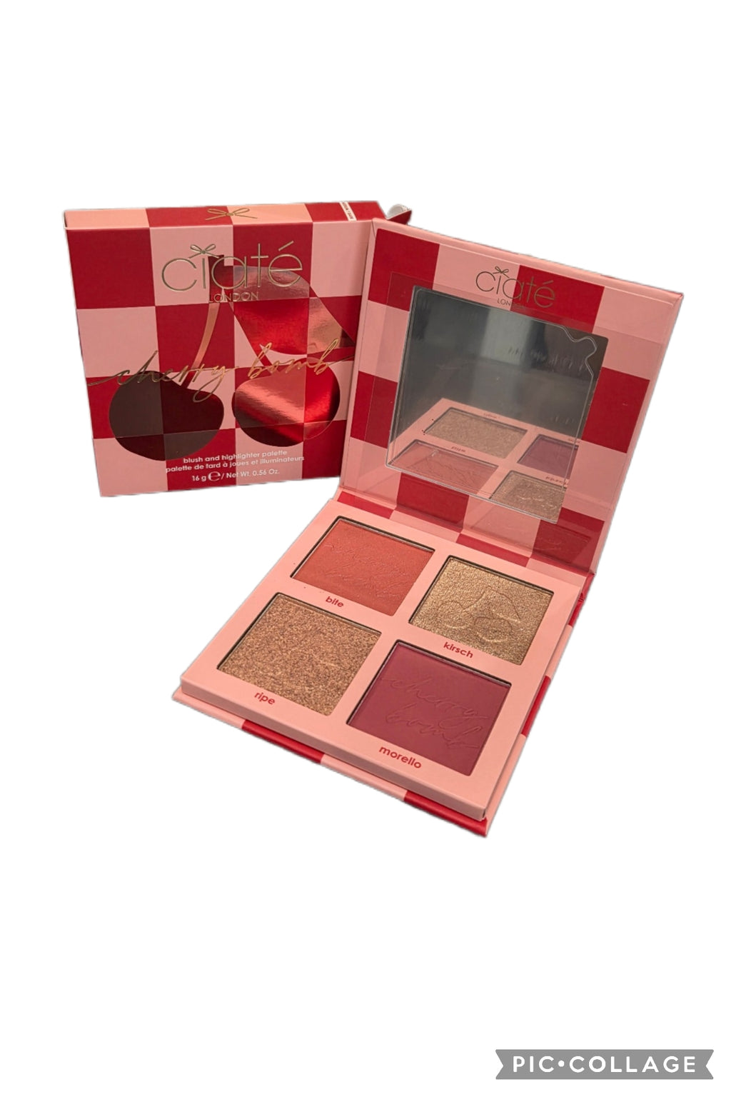 CIATE LONDON Cherry Bomb Blush and Highlighter Palette in Medium Dark 16g